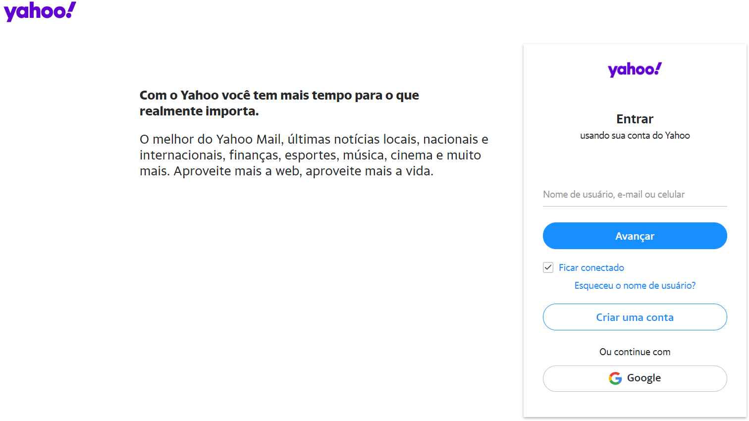 Criar uma conta Yahoo Mail passo a passo