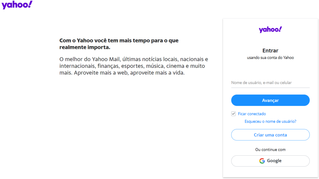 Como entrar no Yahoo Mail sem precisar fazer login sempre